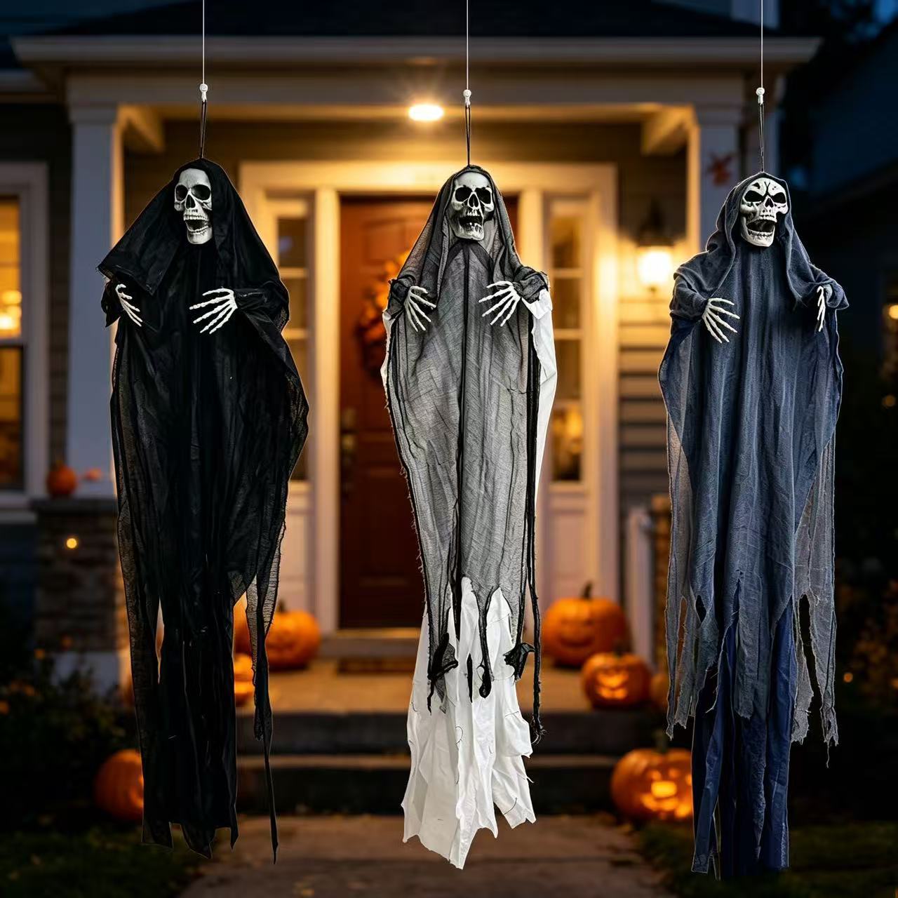 Halloween transfronterizo cuelga fantasma habitación fiesta de hechicería horrendo accesorios decorativos horrores puerta de la casa embrujada gran colgante