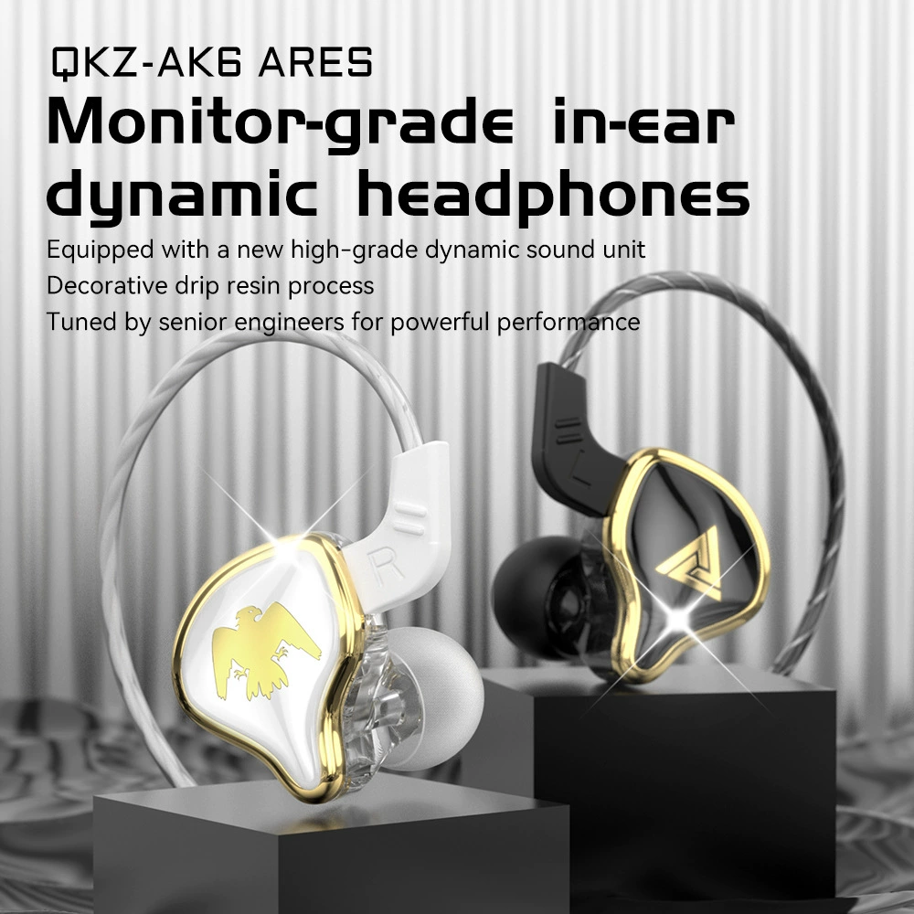 QKZ AK6-ARES Спортивная гарнитура с ранее линейный контроль с весом пшеницы bass HIFI мобильный телефон гарнитура кросс-бордер наушники