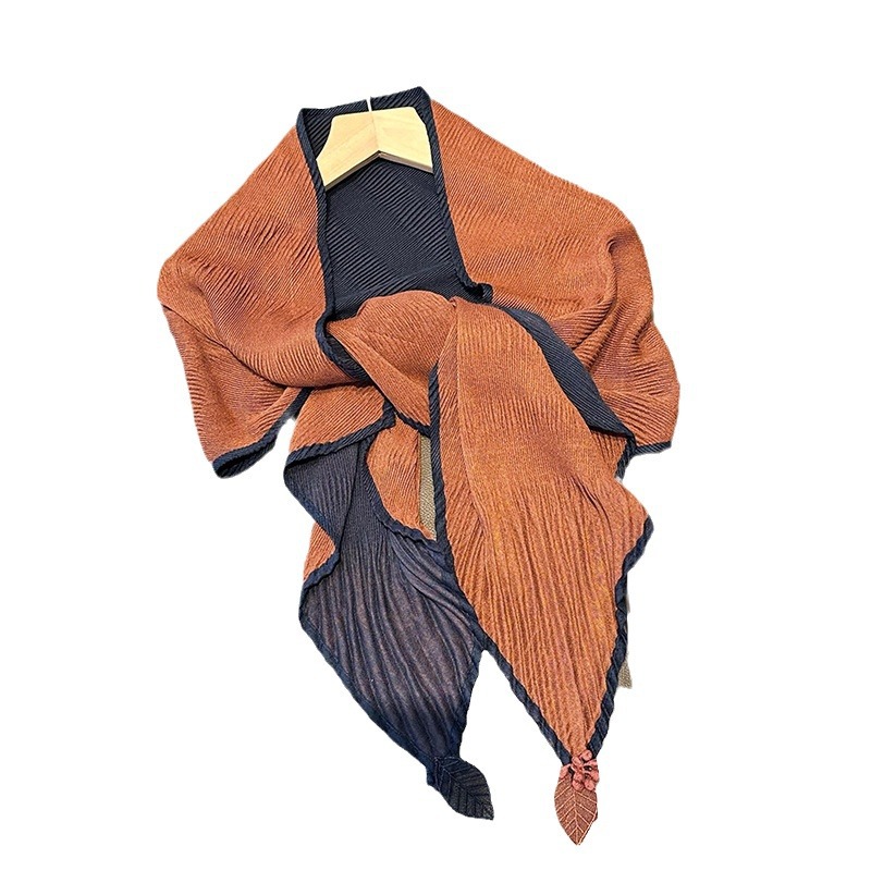 Sopa para mujeres otoño y invierno nuevo colgante de doble color de moda multifuncional bufandas de columna cervical calentamiento bufandas de seda