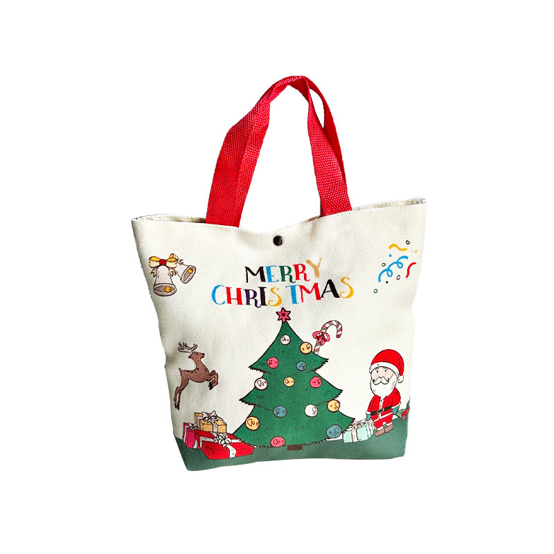 Bolsas de regalo de Navidad Bolsas de regalo Bolsas de lona Nochebuena Bolsas de caramelo Apple Handheld Pack image 5