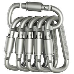 高品質アルミニウム合金登山バックルガン色D字型クイックバックルd字型登山バックルガングレー