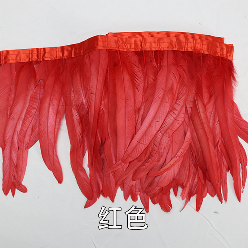 Fábrica directa pequeña serie de plumas rojas DIY accesorios accesorios de artesanía ropa accesorios escenario plumas