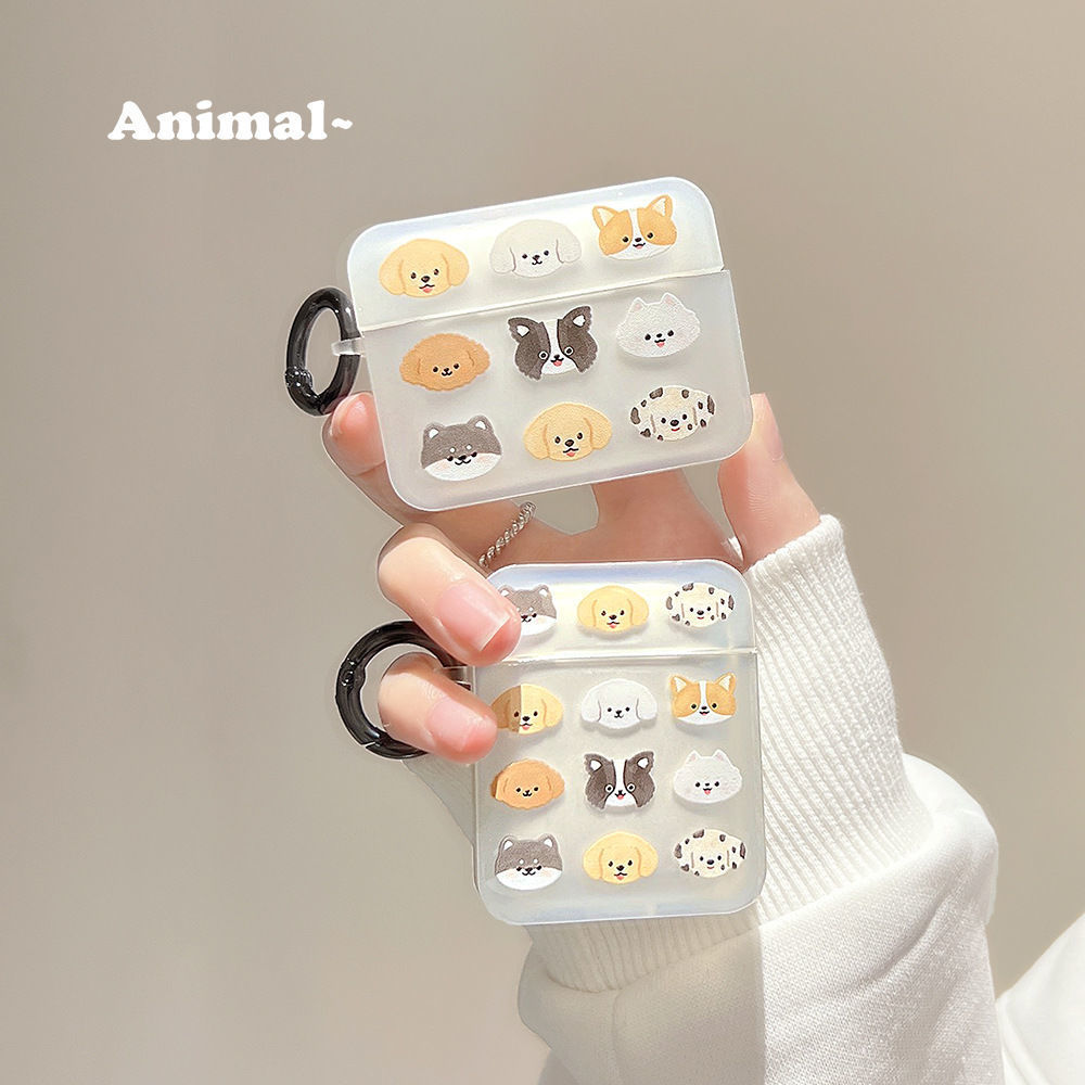 Nicho de dibujos animados de pantalla completa para perros gatos para Apple auriculares airpods 4 cubierta de protección pro3 auriculares cubierta