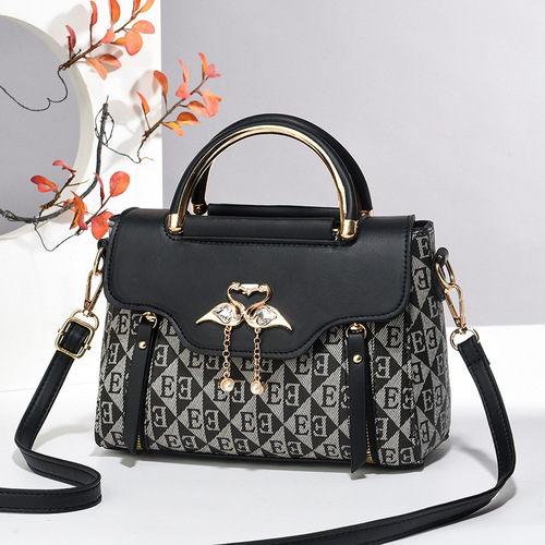 Ladies Handbag 2024 New Fashion Trend Embossed Solid Color Style Versatile Casual Shoulder and Crossbody Bag for Women