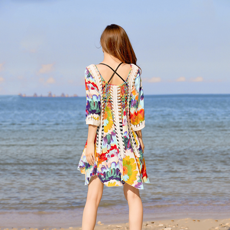 Women's Color Block Elegant Lady Cover Ups display picture 5