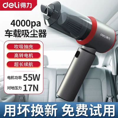 Deli car vacuum cleaner, handheld, small, wireless, 2026 new model, designed for both indoor and car use, with super strong suction power (Tozsoranlar) - wireless-hurricane-pro6th-generation-flagship-suction-and-blowing-integrated