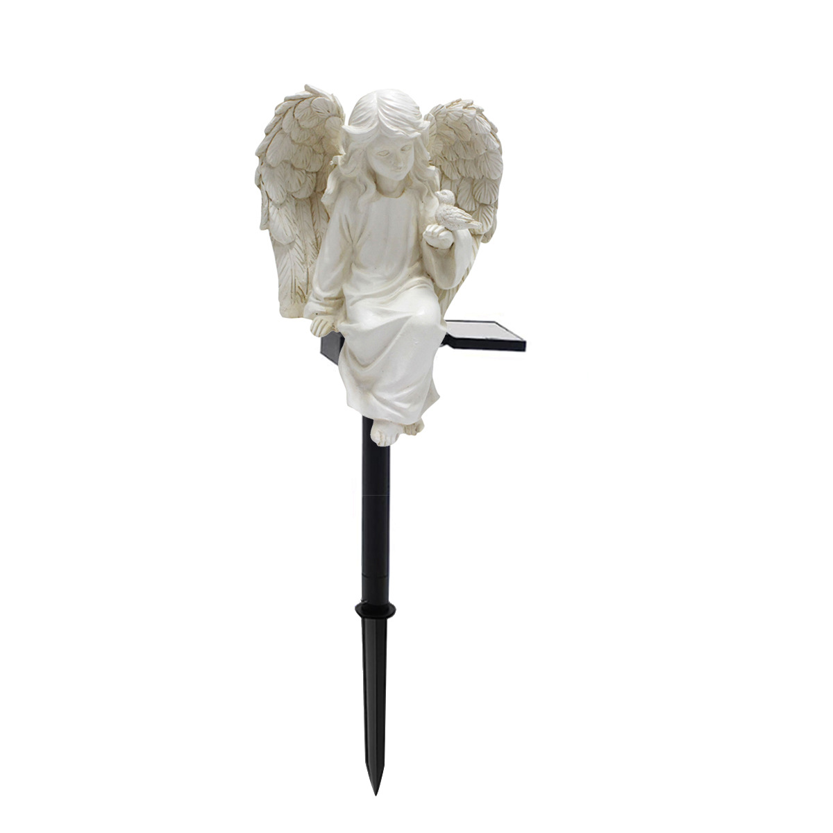 American Outdoor resin sitting Angel Garden Balcony decoration solar garden lamp Angel lawn lamp