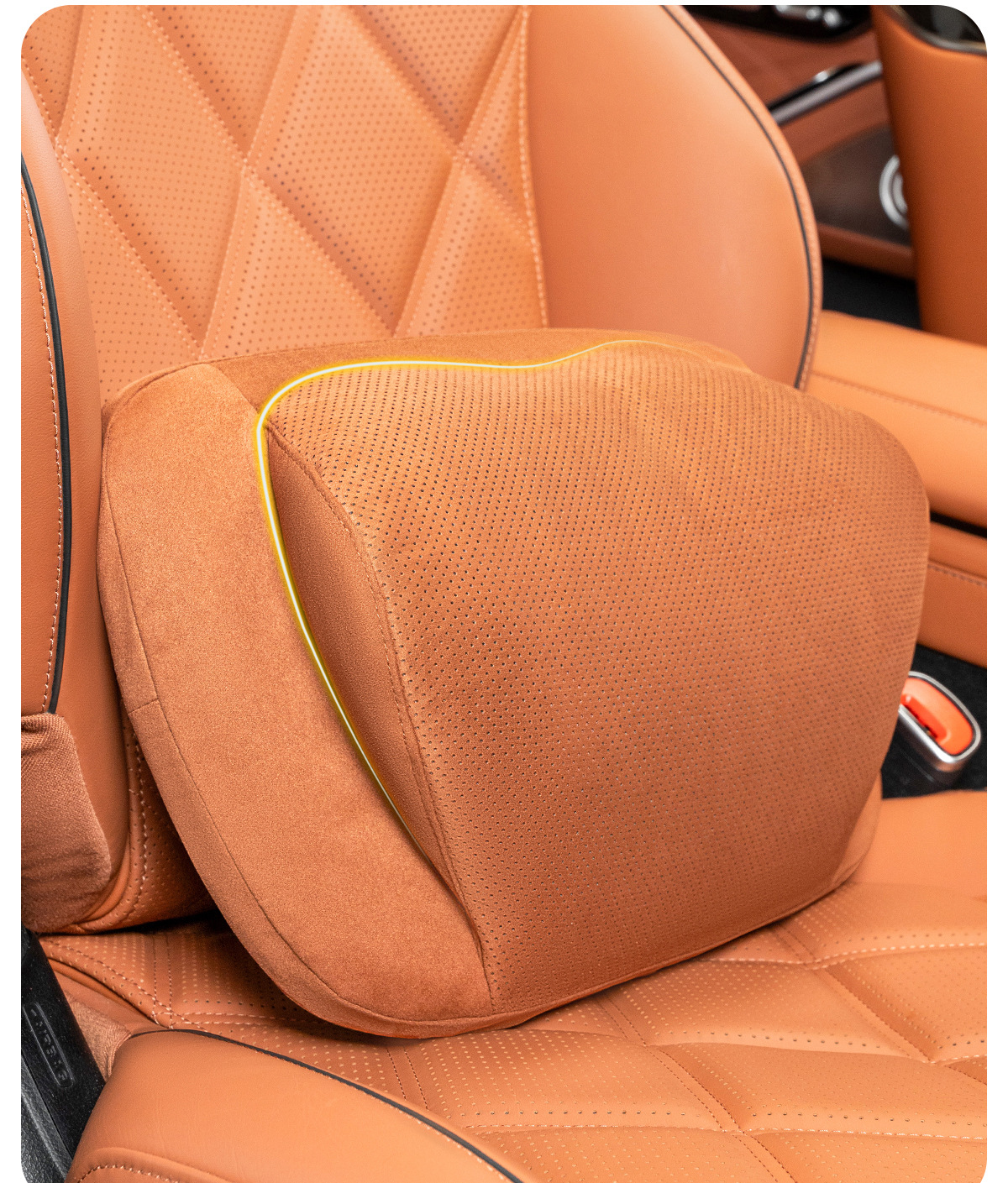 Cross-Border New Car Headrest and Lumbar Support Set, Universal for Spring and Summer, Head and Neck Protection Pillow, Car Seat Cushion