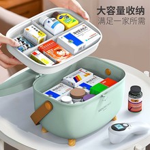 家用箱多层大容量常备药小药箱应急药物箱收纳盒中国便携式