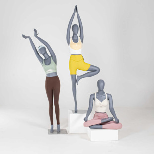 Yoga Model Display Stand Clothing Store Women's Clothing Dummy Full Body Sports Fitness Underwear Pilates Model Female Model