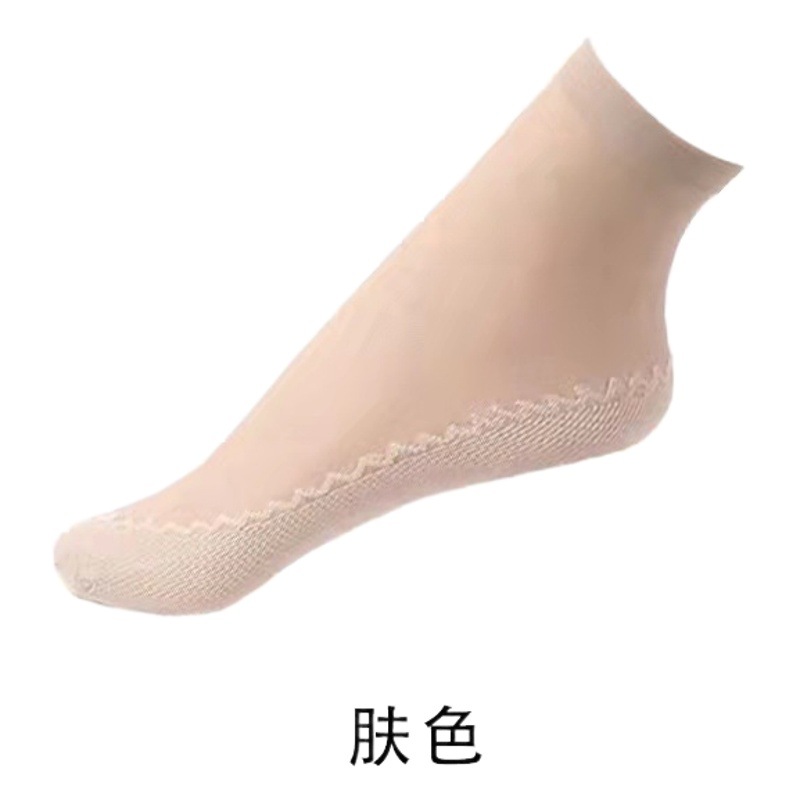 Calcetines Zhuji al por mayor medias cortas de verano para mujer Calcetines cortos transparentes anti-enganche