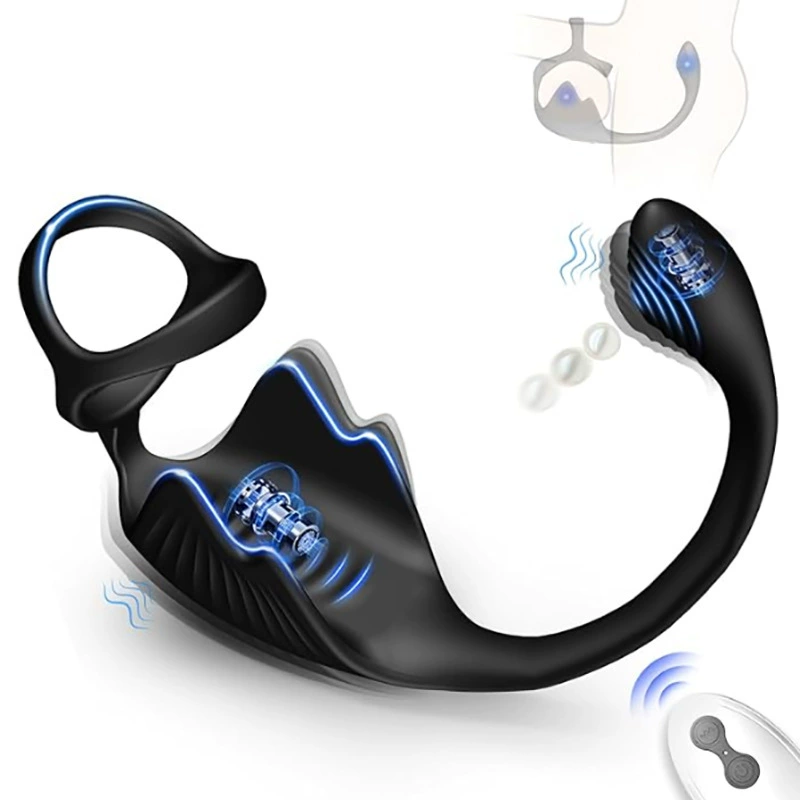 Вибратор Devilfish Vibration Lock Fine Ring — двойной двигатель, 10 режимов, беспроводной пульт, магнитная зарядка