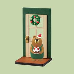 Christmas door decorations, wooden ornaments, wreath animal wooden crafts factory supply