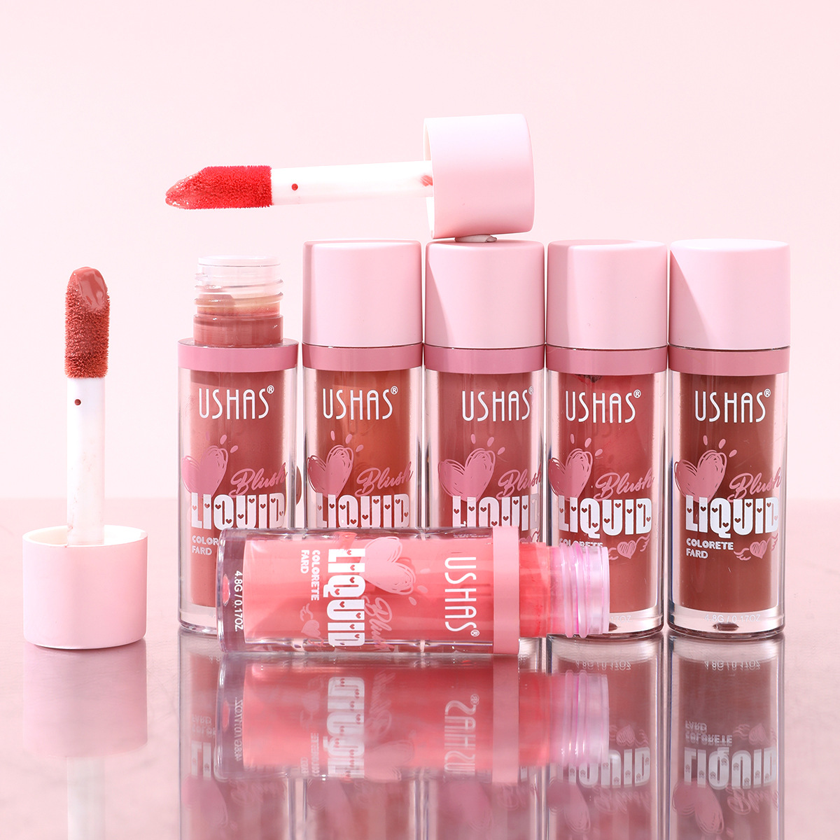 USHAS transfronterizo venta caliente yuanqi explosión color natural blush líquido transfronterizo al por mayor FS468