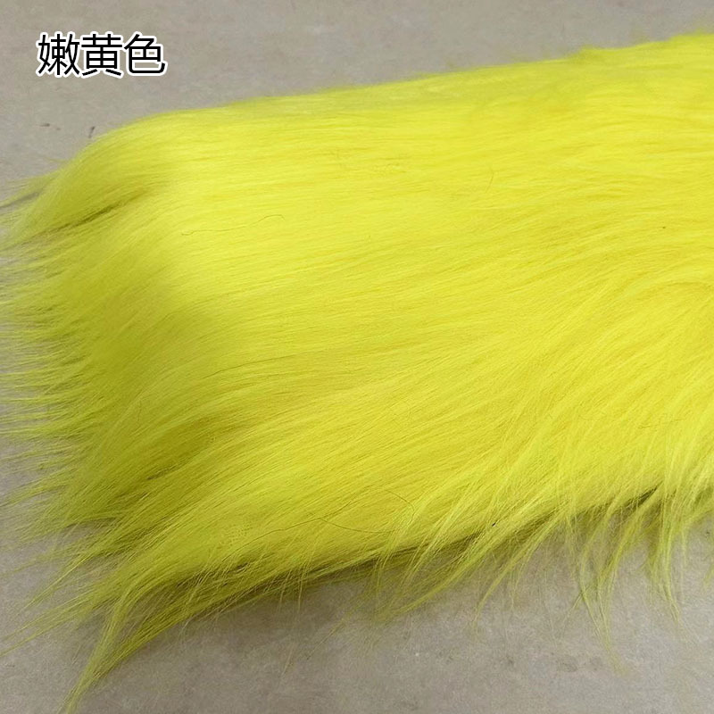 12 ''plush tela DIY caída de piel artificial de piel simulación de piel muñeca pelo bestia traje de piel larga tela de piel
