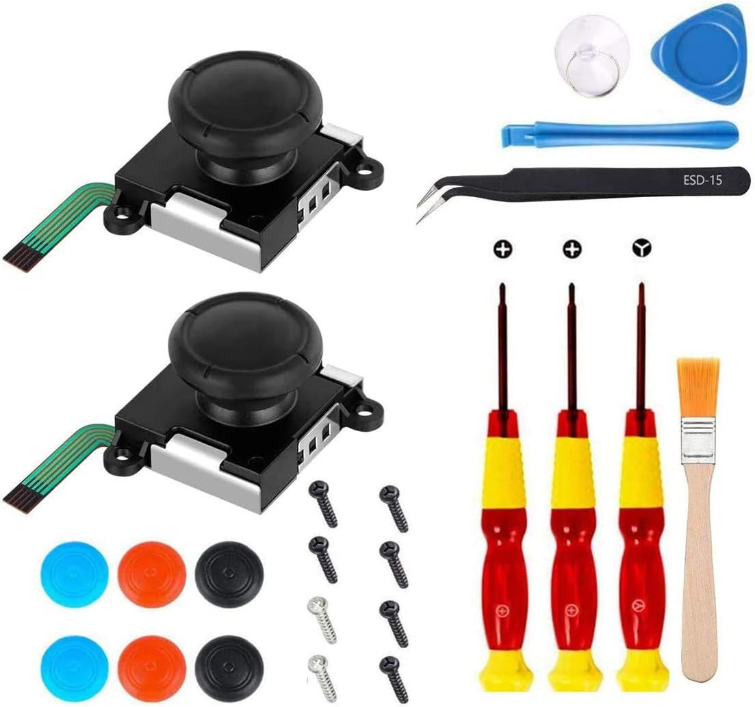 Nintendo interruptor multi-pieza destornillador mango herramienta de reparación 3D Rocker alegría-con accesorios de reparación de acogida