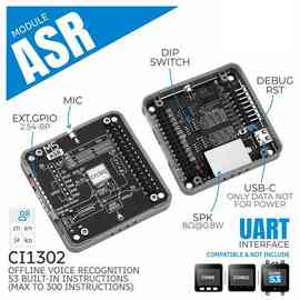 1个 颜色：图片色 材质：塑料 ASR Module模块 搭载CI1302芯片的A