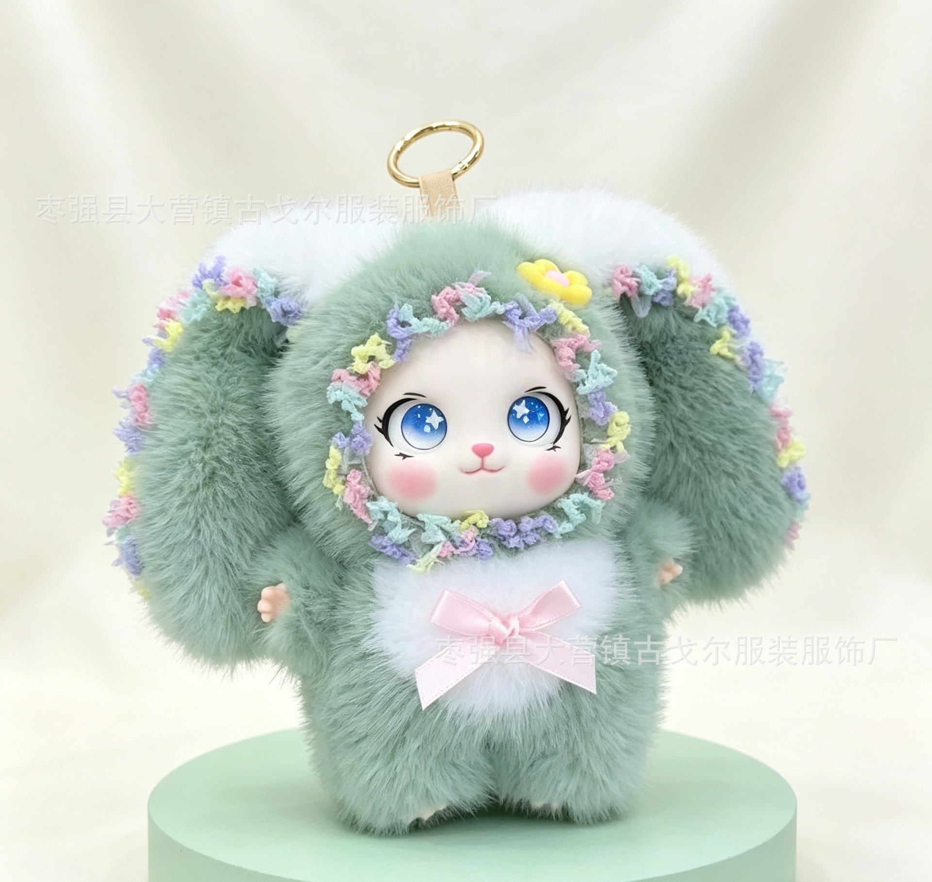 Cross-border popular big-eared rabbit plush pendant doll, rabbit bag accessory, vinyl doll, Loli doll rabbit