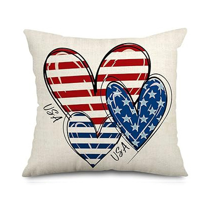 Transfronterizo Día de la Independencia de Amazon impresión lino almohada funda aniversario para celebrar el hogar vestido almohada funda mayorista