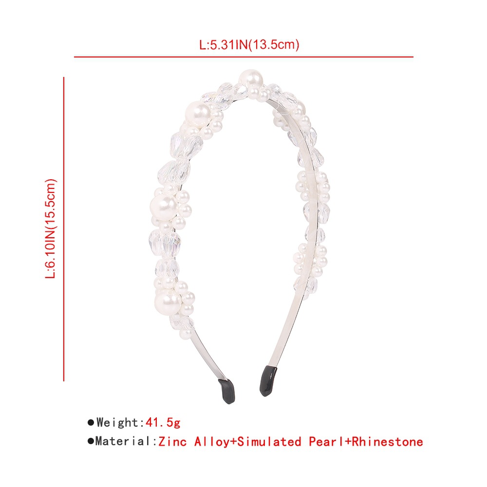 Fashion New Imitation Pearl Flower Headband display picture 1