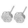 Earrings, three dimensional silver needle, fashionable accessory, silver 925 sample, wholesale, Korean style