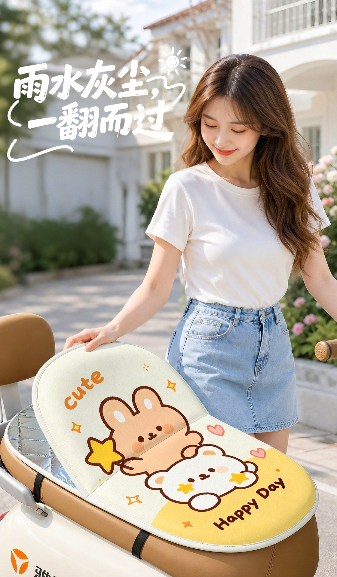 Electric Vehicle Seat Cushion, Summer Flip-Up Cushion, Sun Protection, Heat Insulation, Anti-Scalding, Anti-Slip, Battery Motorcycle Seat Cover, Sun Protection Cushion, Seat Cover
