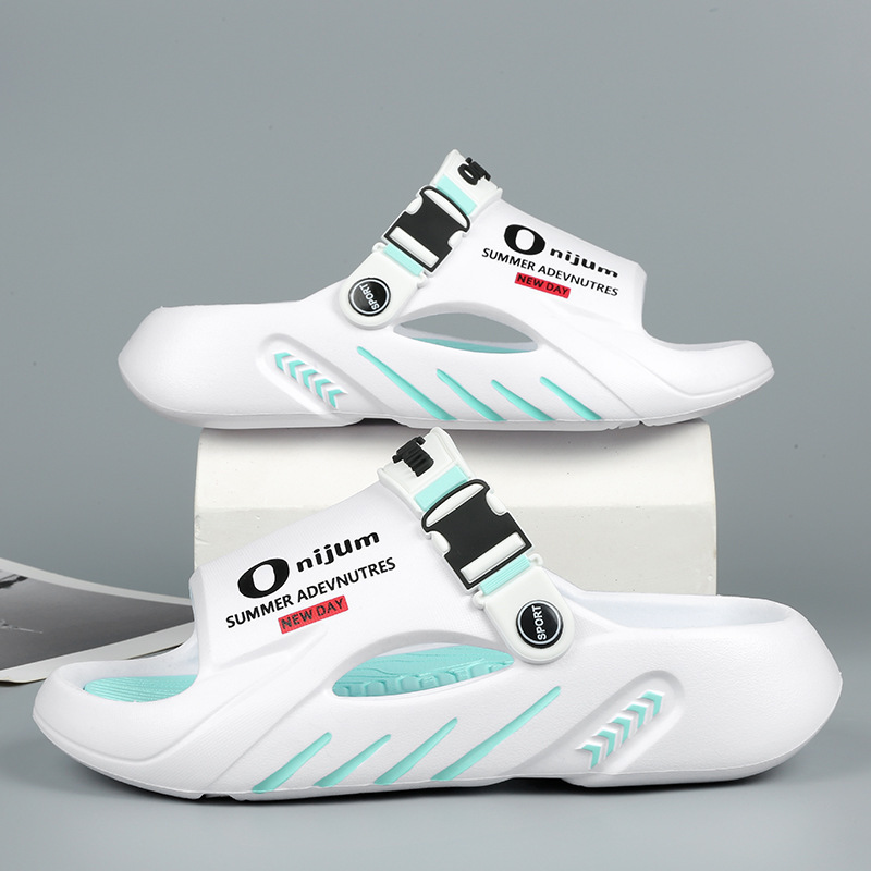 Sandalias para hombres 2024 verano nuevo aumento de altura amortiguación sensación de pisar mierda puede nadar antideslizante ligero al aire libre sandallas