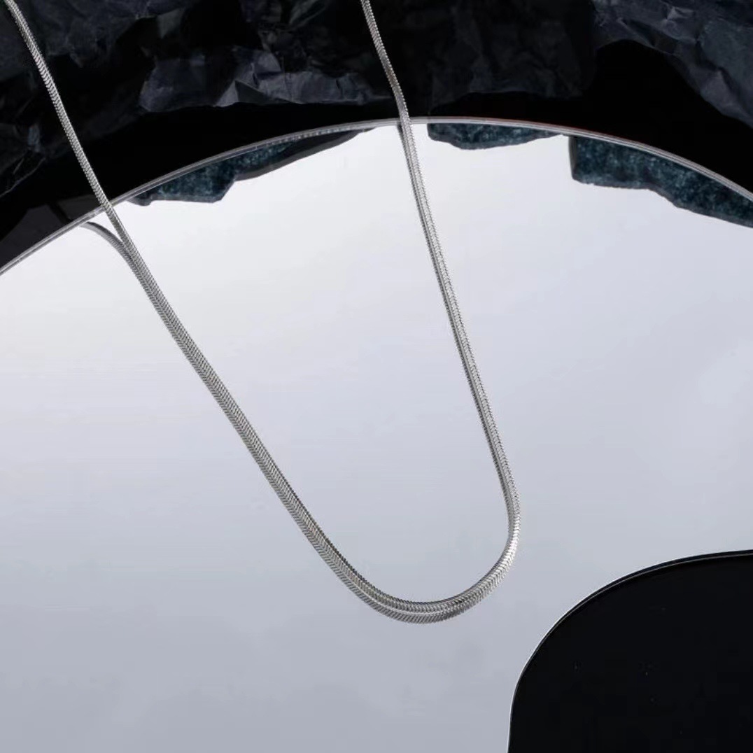 Collier cubain en acier titane pour femme inoxydable_voghion.com