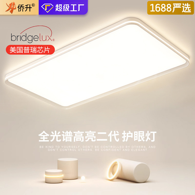 Purui Lamp Beads Full Spectrum Ceiling Lamp Living Room Lamp Hall Main Lamp Ultra-Thin Modern Simple Zhongshan Lamp Factory Direct Sales
