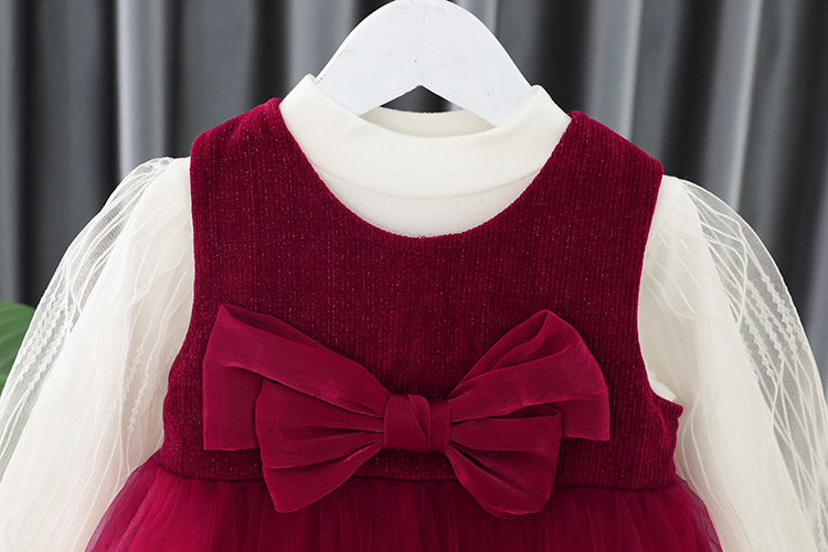 Koreanische version trend 4 frühling und herbst kleine verwestlichte kleider, mädchen 1-2-3 jahre alt internet_voghion.com