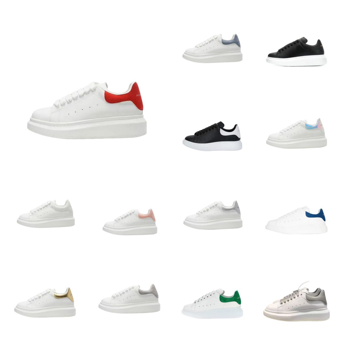 Cross-Border European Station Putian Shoes Mcqueen White Sneakers Fashionable Versatile Breathable Sneakers Unisex Casual Sports Shoes