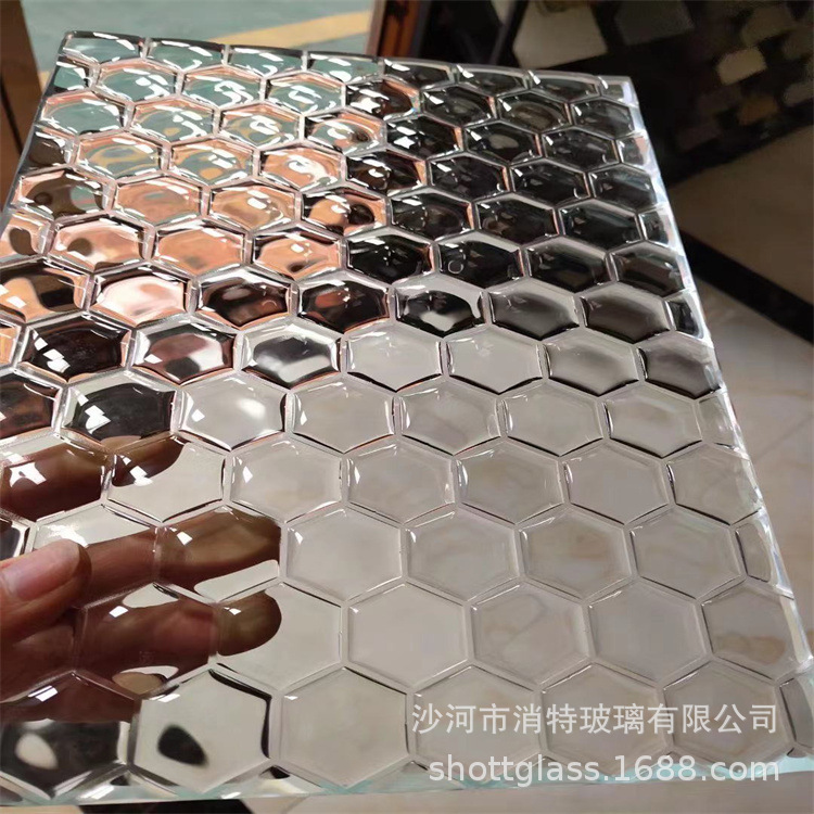 本厂批发热熔玻璃/艺术玻璃/压延压花玻璃/水波纹 钻石 香梨 长虹