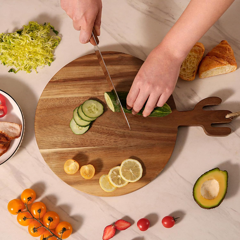 Tablero de cortar de madera tablero de corte creativo del hogar que cuelga multi-funcional tabla de cortar QUESO Tabla de queso bandeja de aperitivos en la tienda