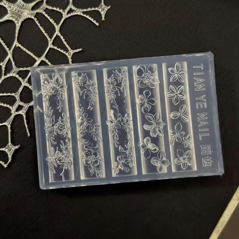 インターネット有名人のマニキュア 3D 立体春の花型 DIY ネイル装飾アクセサリー高温耐性シリコーンツール|undefined