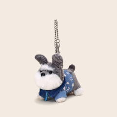 オリジナルカウボーイ西高地雪瑞納ソーセージ子犬のぬいぐるみキーホルダー飾り小プレゼント卸売り
