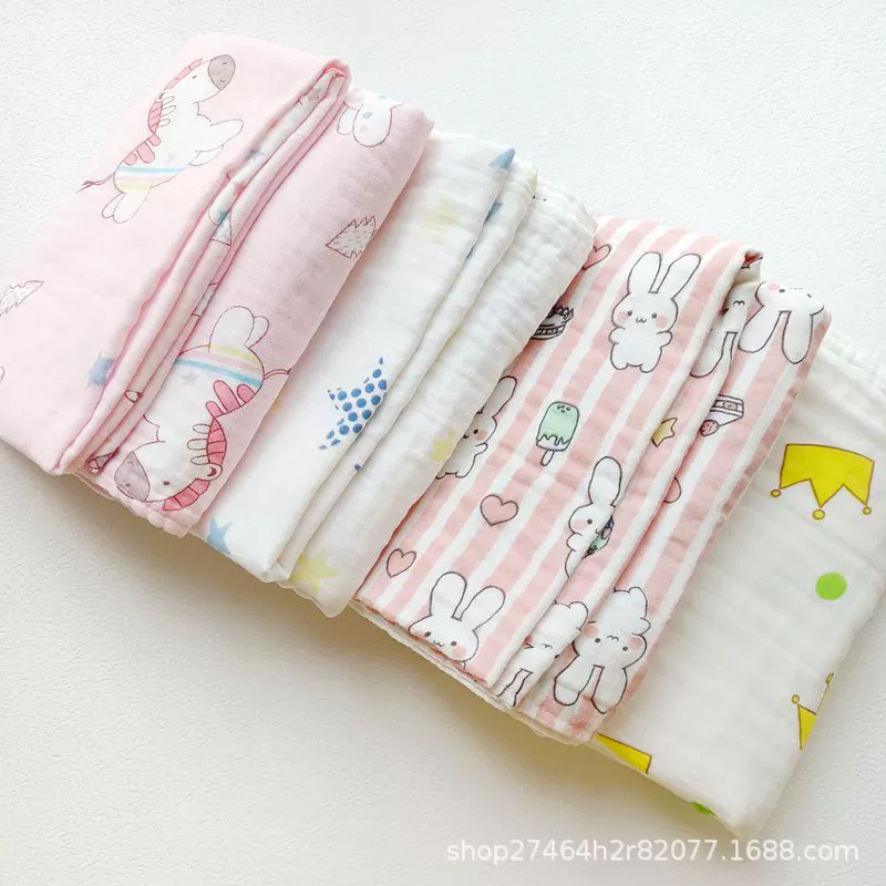 Cotton gauze children's bath towel, soft breathable duvet