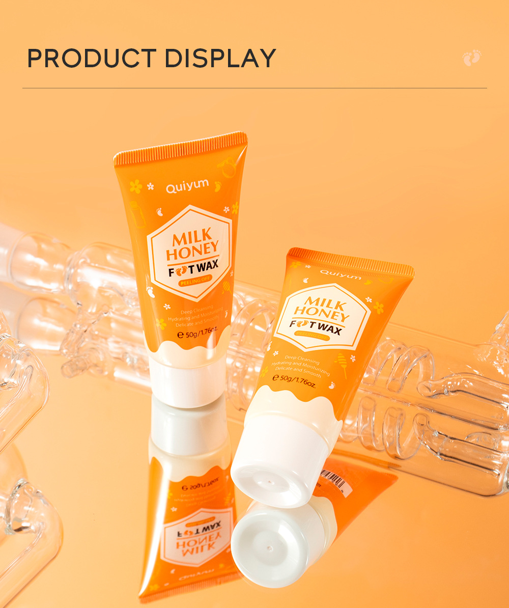 Cross-border QUIYUM milk and honey peel-off foot wax e foot care keratin manufacturer's wholesale in stock undefined