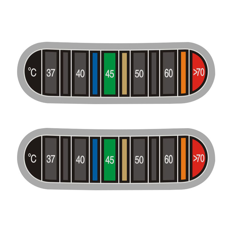 Portable Stainless Steel Cup Temperature-Sensitive Color-Changing Thermometer, Compact, Anti-Scalding, Waterproof with Double-Sided Tape Temperature Measurement Sticker