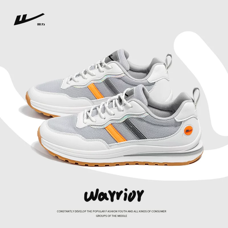 Warrior, summer footwear, universal breathable sneakers, white shoes