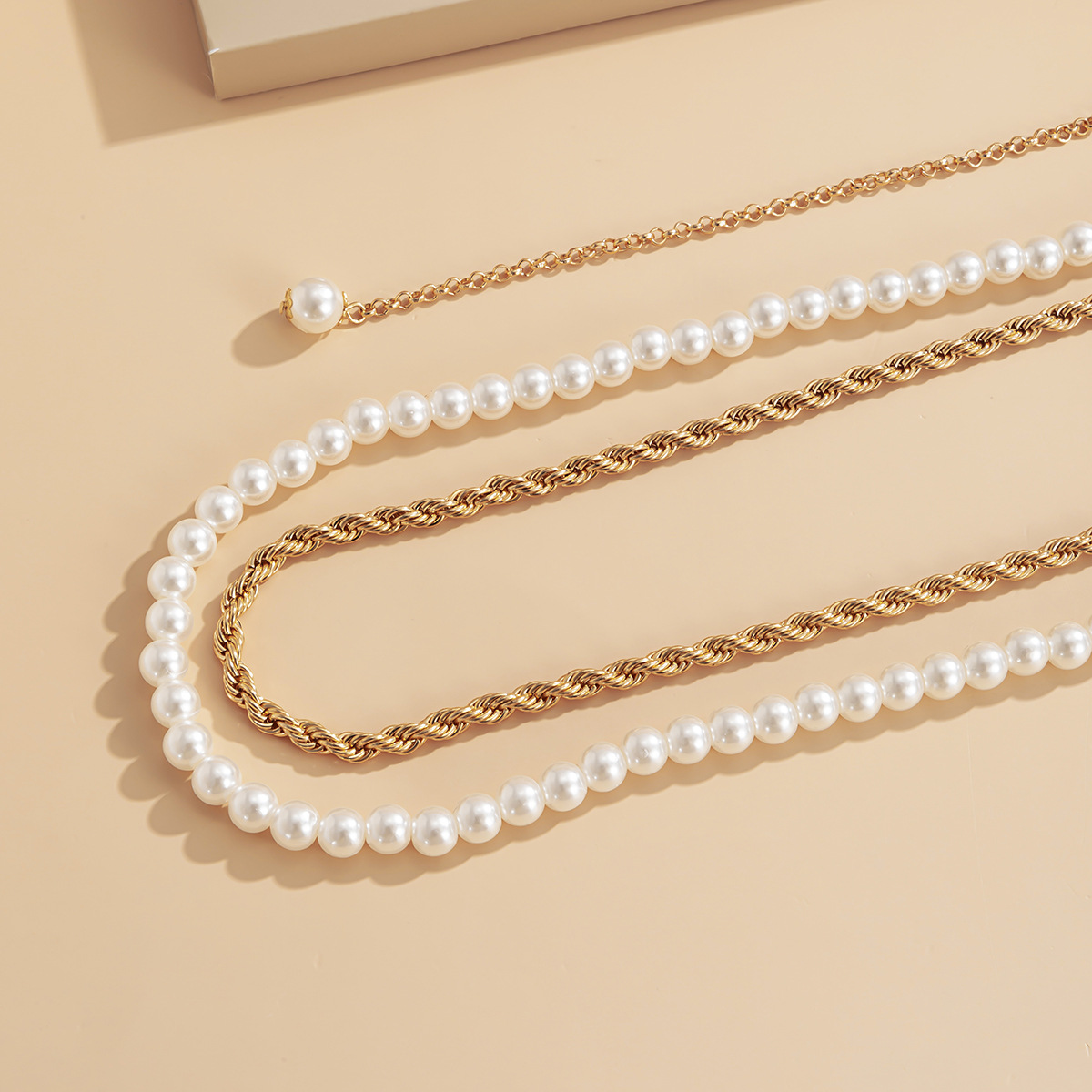 Simple Retro Multi-layer Pearls Body Chain display picture 6