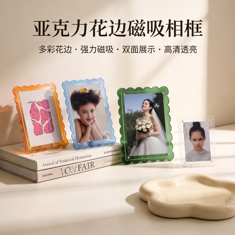 Acrylic Display Stand Lace Photo Frame Magnetic Modern Minimalist Magnetic Picture Frame Acrylic Photo Frame Acrylic Display Stand Lace Photo Frame Magnetic Modern Minimalist Magnetic Picture Frame Acrylic Photo Frame