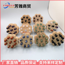 跨境热销 纯天然水晶玉石粉晶梳子经络头部按摩疏通按摩梳子