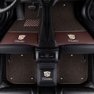 ct6 xt4xt6srxct5ct4 car floor – Ayaqaltılar (Kovriklər) - double-layer-black-brown-silk-loop-thickened-and-wear-resistant