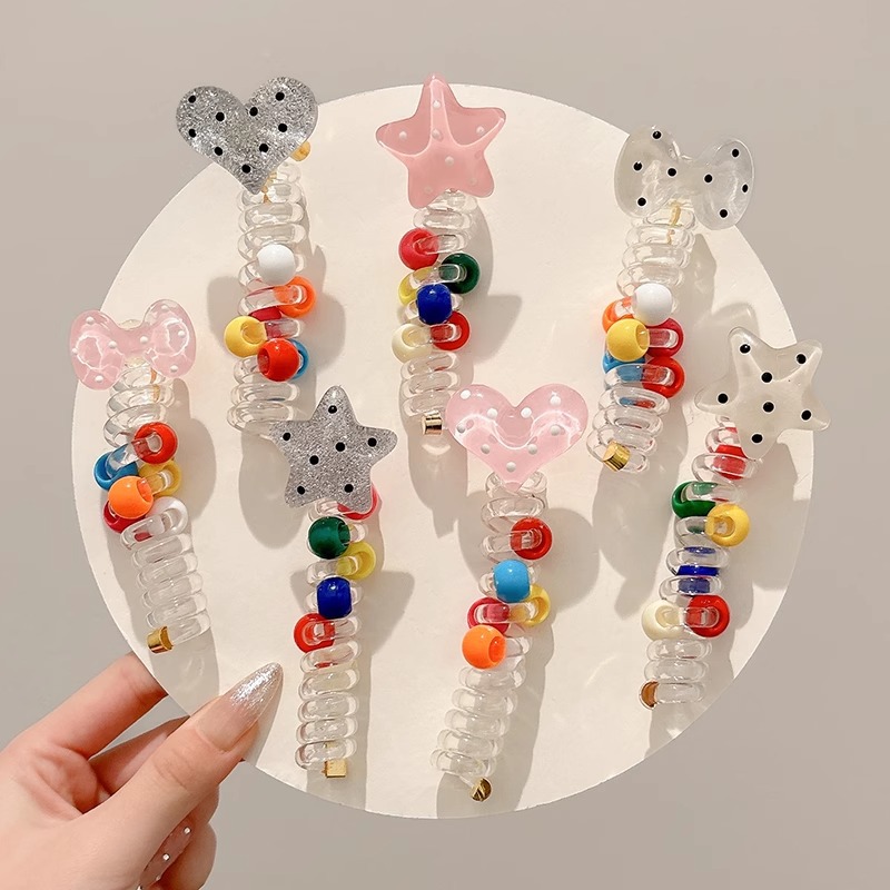 Niñas trenzando artefacto estrella burbuja trenza 2025 nuevo cable telefónico de alta elasticidad bucle de cabello correa de cola de caballo baja cuerda de cabeza