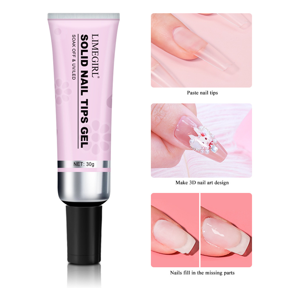 New Nail Art Solid Adhesive for Extending Long-lasting Nail Art Gel Nail Adhesive Nail Art in stock