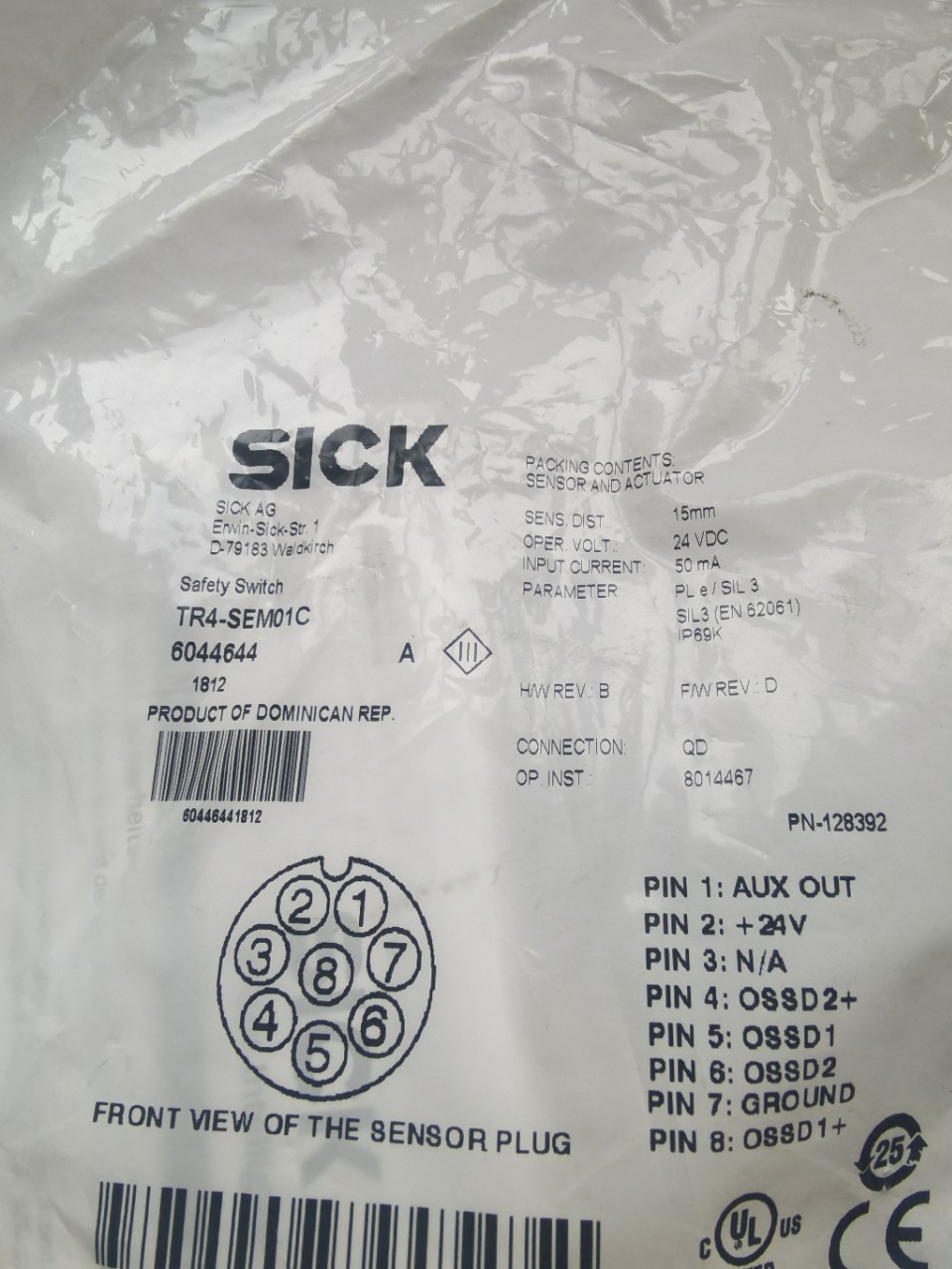 安全开关 TR4-SEM01C