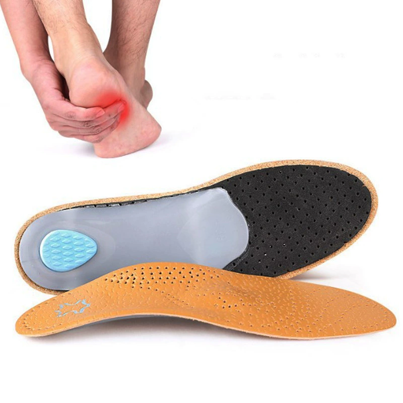 Кожаные коррекционные стельки, массажёр