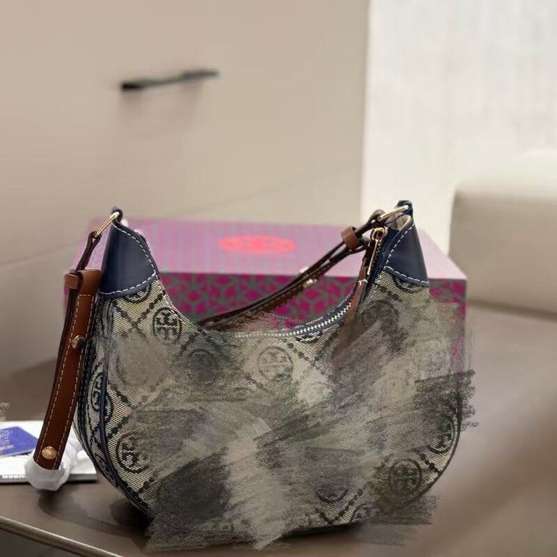 Tb New Cross-Border Women's Bag Retro Presbyopic Crescent Armpit Horn Bag Single Shoulder Satchel Moon Crossbody Crescent Women's Bag