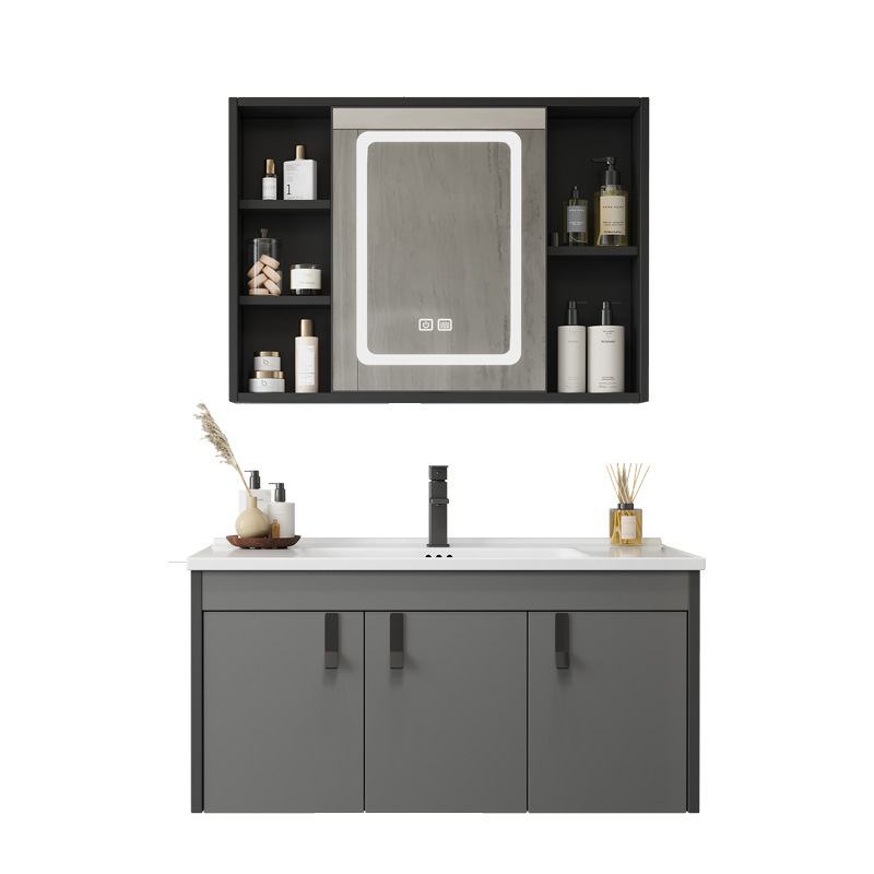 armario de baño de aluminio de abeja cerámica integral lavabo armario de lavabo de aluminio espacio lavabo lava