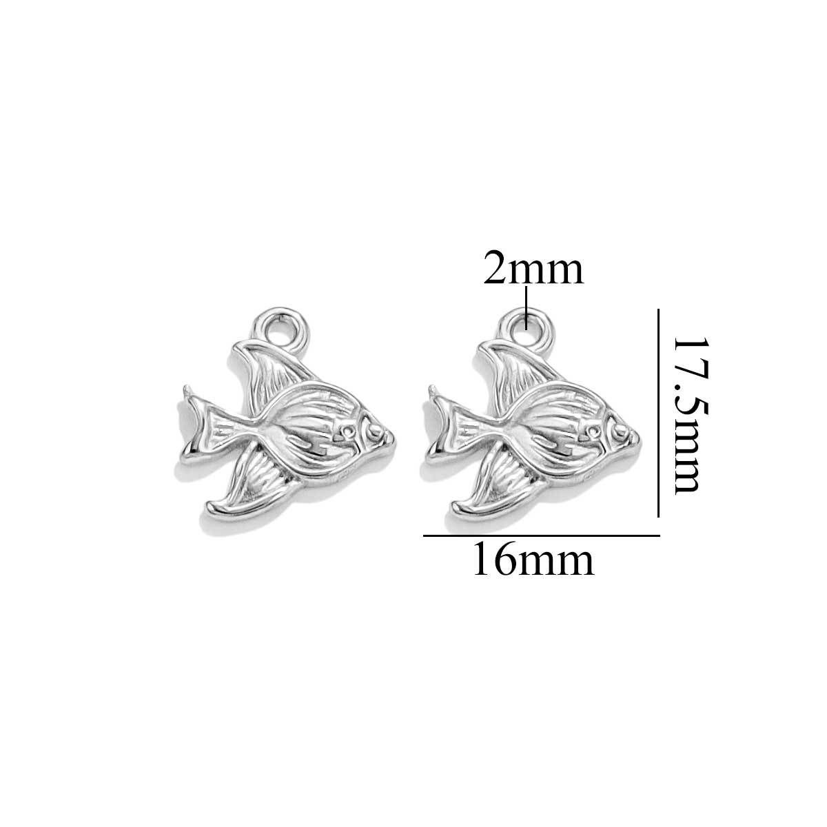 Accesorios de joyería de bricolaje colgante de la serie océano de acero inoxidable sirena concha mar estrella pulsera collar colgante